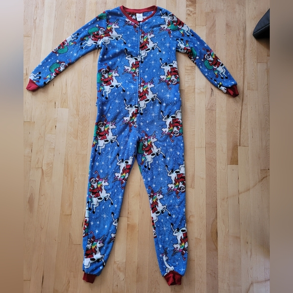Secret Treasures Christmas One Piece Small/CH (4-6) Footed Pajamas Butt Flap - Picture 8 of 14
